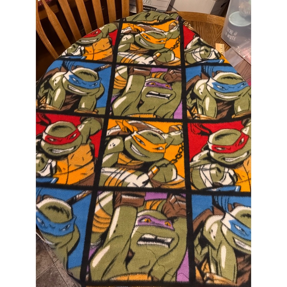 TMNT Teenage Mutant Ninja Turtles Fleece Throw Blanket Nickelodeon Print